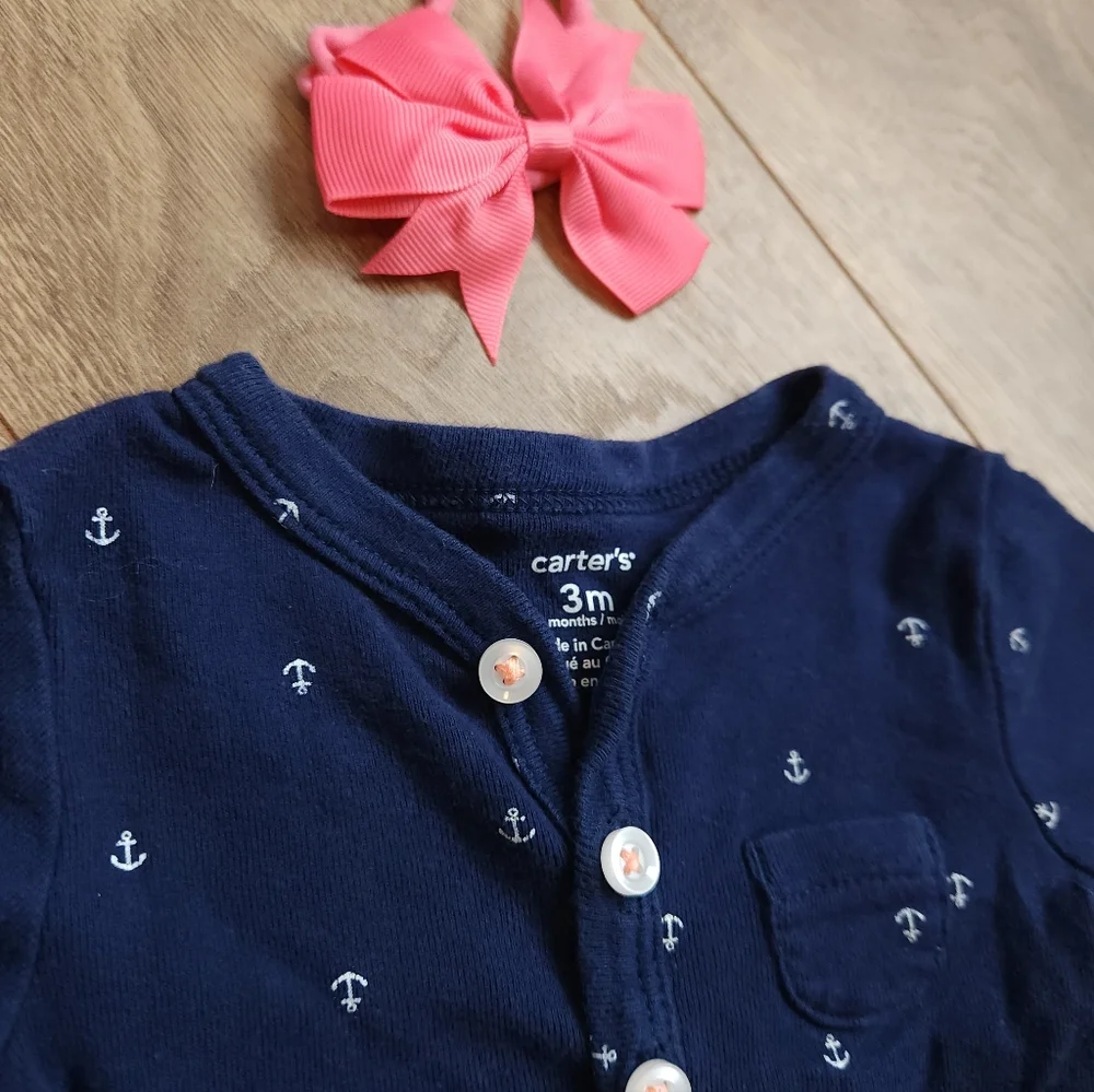 3m Carter's Girls Anchor Sleep Gown